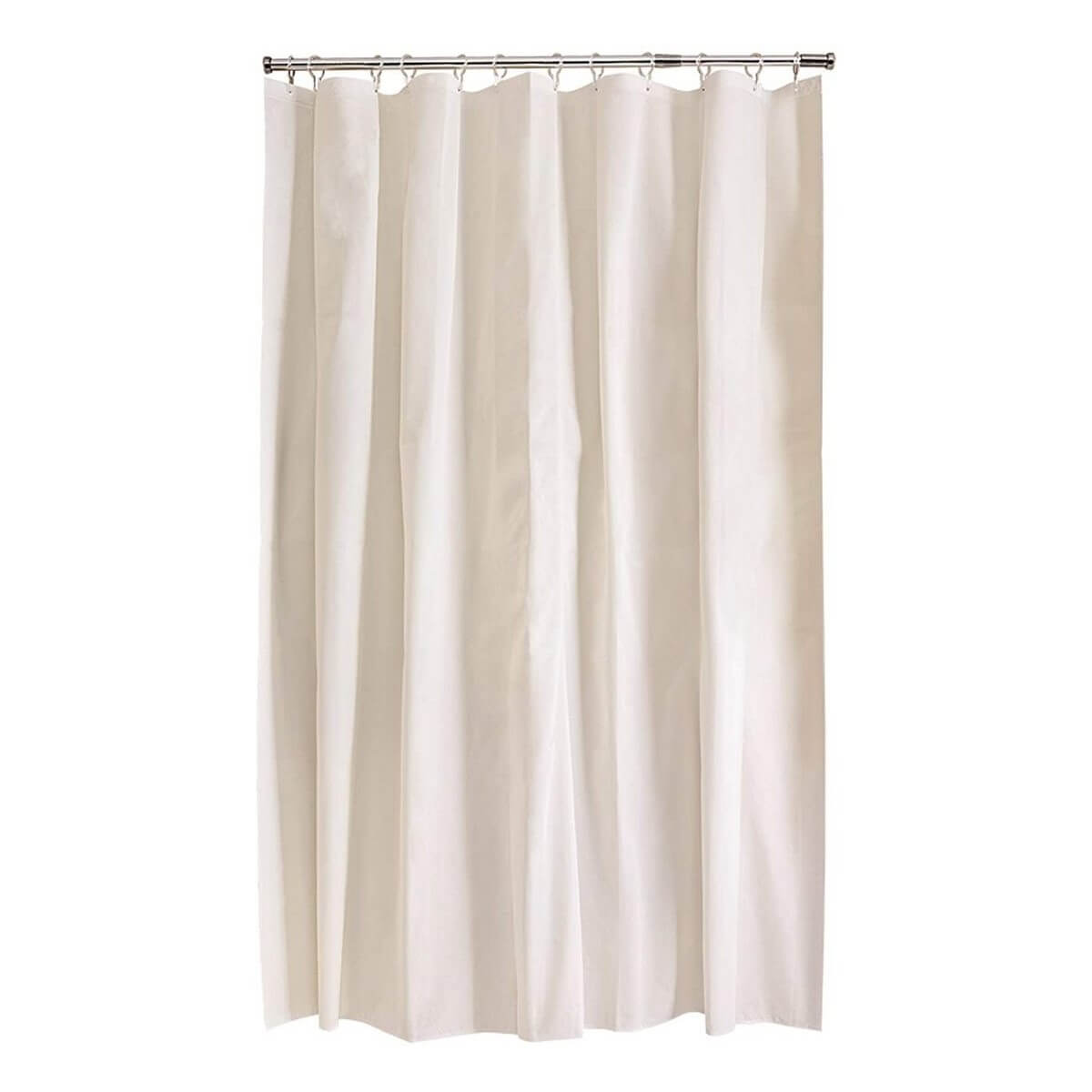 White Soft Luster Finish with Weighted Hem 180 x 180cm AQUALONA Shower Curtain-100% PEVA-Water Repellent Mildew Resistant 